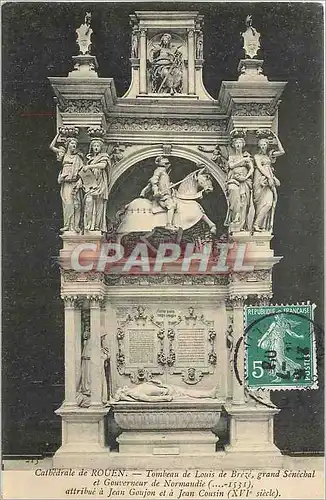 Cartes postales Cathedrale de Rouen Tombeau de Louis de Breze grand Senechal et Gouverneur de Normandie