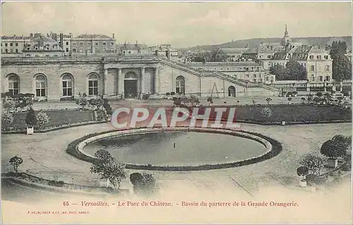 Cartes postales Versailles Le Parc du Chateau Bassin du parterre de la Grande Orangerie