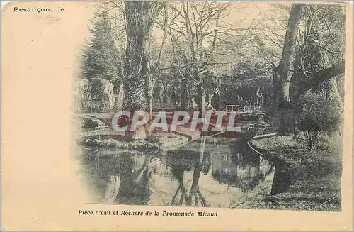 Cartes postales Besancon Le Piece d'Eau et Rochers de la Promenade Micaud
