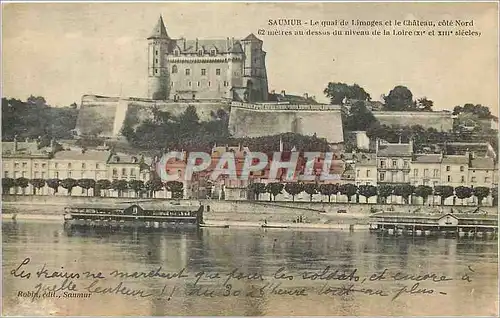 Ansichtskarte AK Saumur Le quai de Limoges et le Chateau cote nord