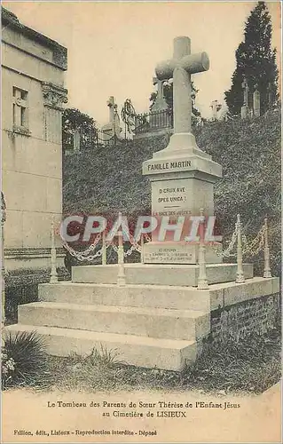 Ansichtskarte AK Le Tombeau des Parents de Soeur Therese de l'Enfant Jesus au Cimetiere de Lisieux