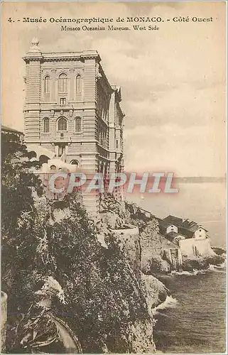 Cartes postales Musee Oceanographique de Monaco Cote Ouest