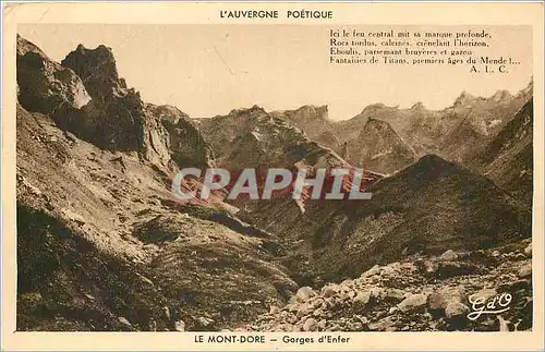 Cartes postales Le Mont Dore Gorges d'Enfer