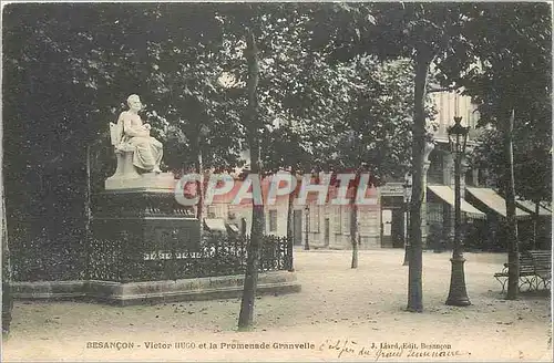 Cartes postales Besancon Victor Hugo et la Promenade Granvelle