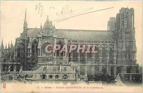 Cartes postales Reims Facade septentrionale de la Cathedrale