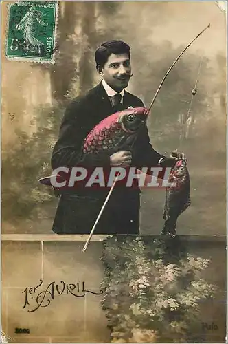 Cartes postales Avril Homme Poisson