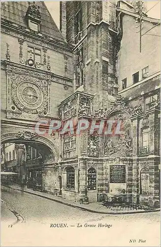 Cartes postales Rouen La Grosse Horloge