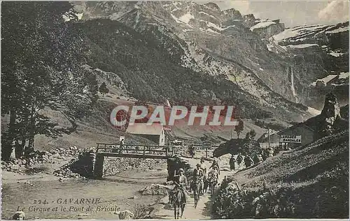 Ansichtskarte AK Gavarnie Le Cirque et le Pont de Brioule