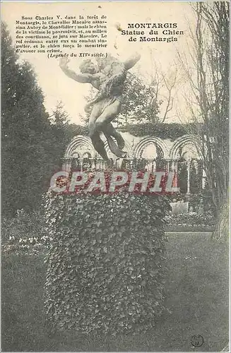 Cartes postales Montargis Statue du Chien de Montargis