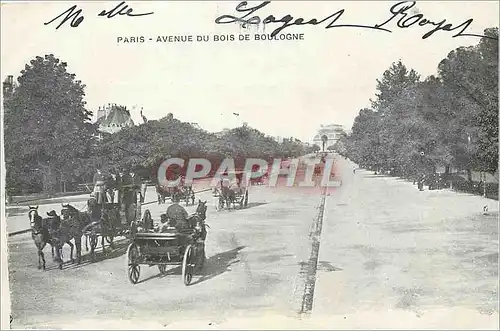 Cartes postales Paris Avenue du Bois de Boulogne