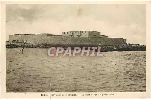 Cartes postales Environs de Lorient Le Fort Bloque a pleine met