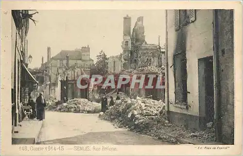 Cartes postales Senlis Rue Belione  Militaria