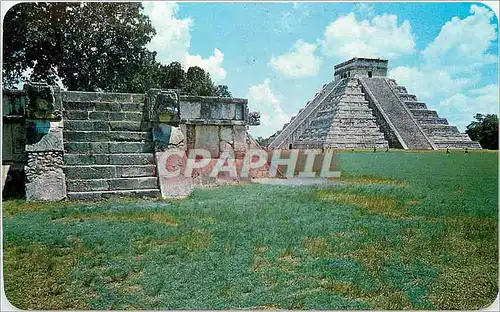 Moderne Karte Chichen Itza Yucatan Mexico