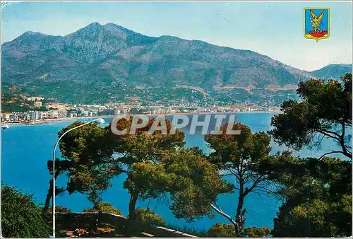 Cartes postales moderne La Cote d'Azur Le Cap Martin au fond Menton