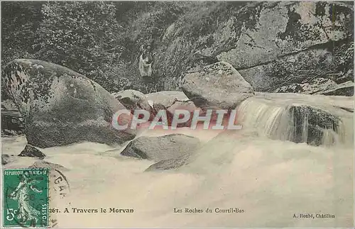 Cartes postales A Travers le Morvan Les Roches du Courtil Bas