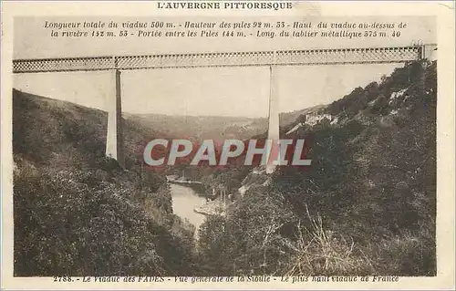 Cartes postales Le Viaduc des Fades Vue generale de la Sioule Le plus haut viaduc de France