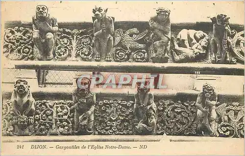 Ansichtskarte AK Dijon Gargouilles de l'Eglise Notre Dame