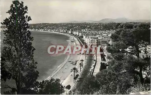 Moderne Karte Nice Vue sur le Quai des Etats Unis et la Promenade des Anglais