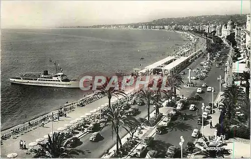 Moderne Karte Nice La Promenade des Anglais Bateau