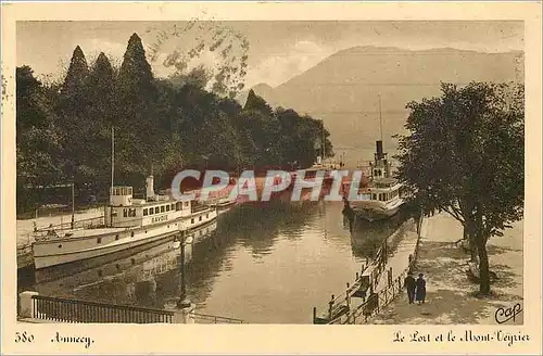 Cartes postales Annecy Le Port et le Mont Veyrier Bateaux