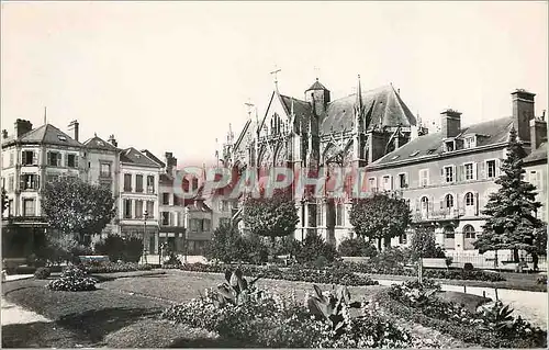 Cartes postales moderne Troyes Eglise Saint Urbain et Jardin de la Prefecture
