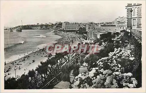 Moderne Karte Biarritz Panorama de La Grande Plage