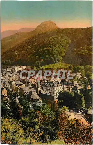 Moderne Karte L'Auvergne Le Mont Dore Perspective sur les quartiers du Centre et le Rocher du Capucin