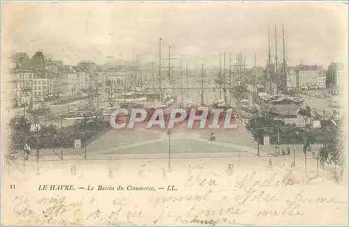 Cartes postales Le Havre Le Bassin du Commerce Bateaux