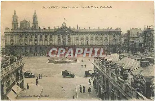 Ansichtskarte AK Nancy Place Stanislas Hotel de Ville et Cathedrale