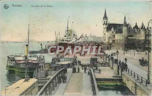 Cartes postales Anvers Le port et le Steen Bateau