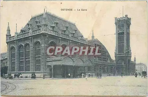 Cartes postales Ostende La Gare