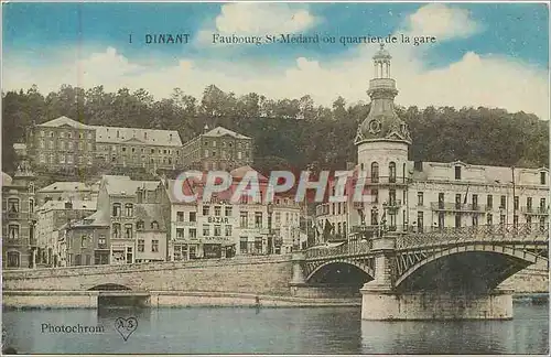 Ansichtskarte AK Dinant Faubourg St Medard ou quartien de la gare