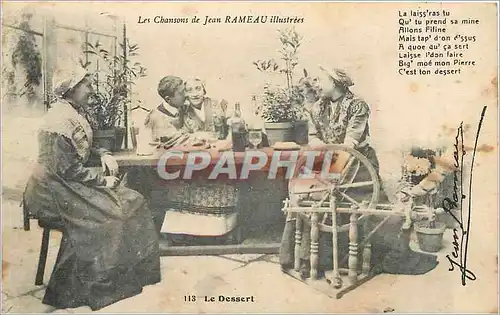 Cartes postales Les Chansons de Jean Rameau Le Dessert