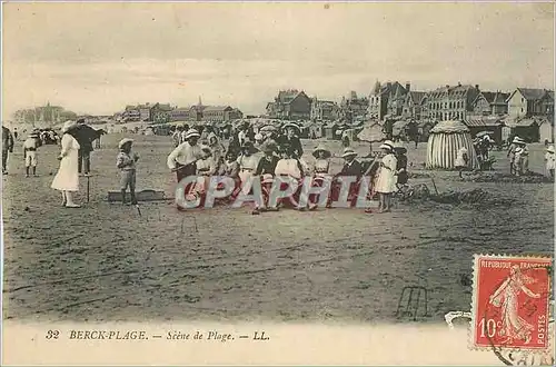 Cartes postales Berck Plage Scene de Plage