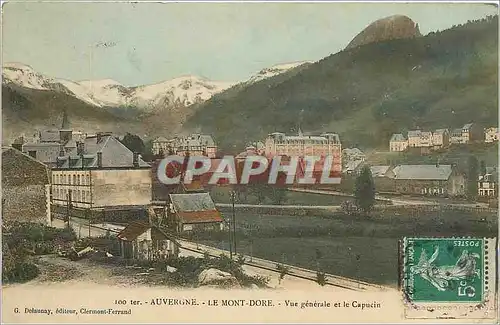 Cartes postales Auvergne Le Mont Dore Vue generale et le Capucin