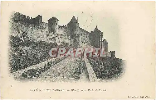 Ansichtskarte AK Cite de Carcassonne Montee de la Porte de l'Aude