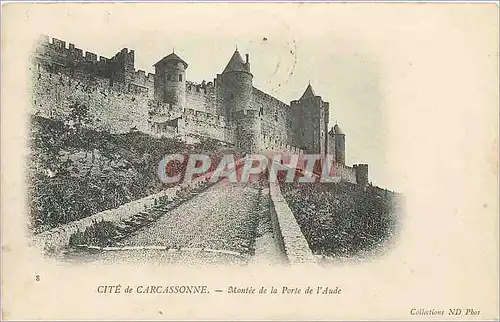 Cartes postales Cite de Carcassonne Montee de la Porte de l'Aude