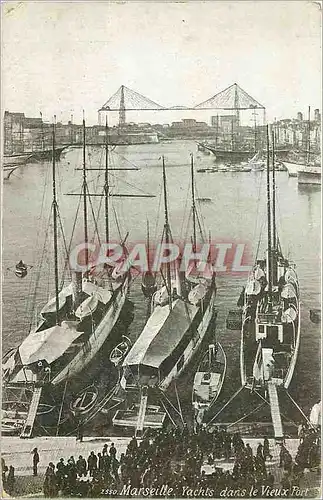 Ansichtskarte AK Marseille Yachts dans le Vieux Port Bateaux