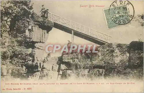 Cartes postales Saint Die Vosges Aux roches St Martin Sommet de la Cote St Martin