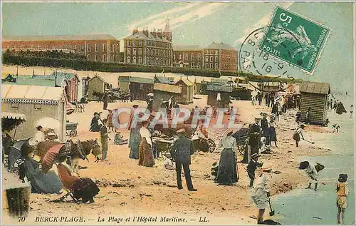 Cartes postales Berck Plage La Plage et l'Hopital Maritime
