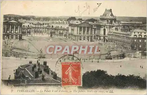 Cartes postales Versailles Le Palais a vol d'Oiseau