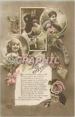 Ansichtskarte AK Bonne Annee Fer a cheval