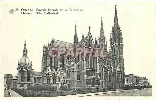 Cartes postales Ostende Facade Laterale de la Cathedrale