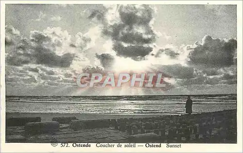 Cartes postales Ostende Coucher de soleil