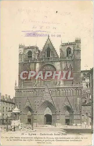 Cartes postales Lyon Cathedrale Saint Jean