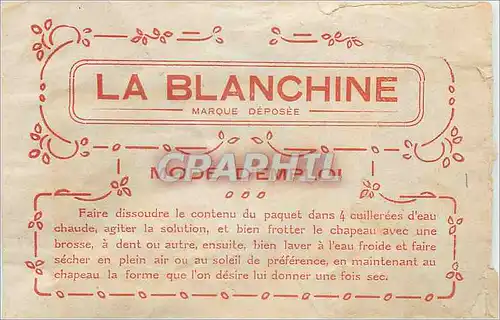 Emballage La Blanchine Marque Deposee