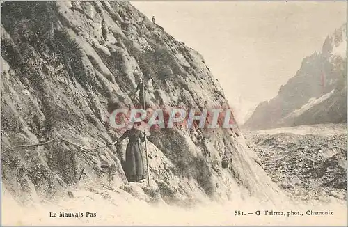 Cartes postales Le Mauvais Pas Chamonix Alpinisme