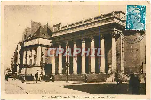 Ansichtskarte AK Nantes Le Theatre Graslin et la rue Racine