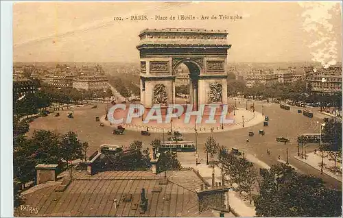 Cartes postales Paris Place de l'Etoile Arc de Triomphe