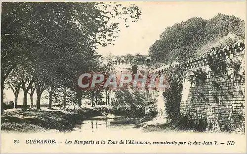 Cartes postales Guerande Les Remparts et la Tour de l'Abreuvoir